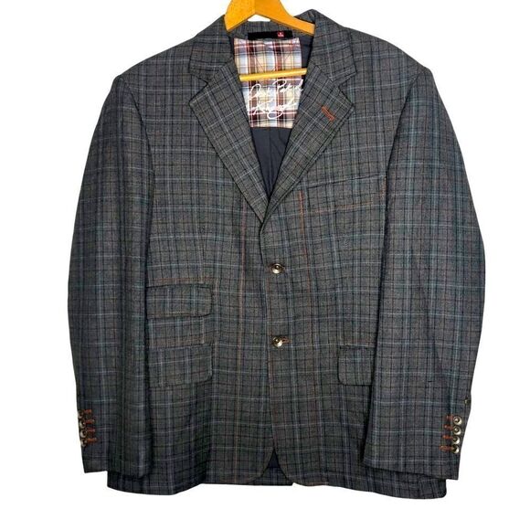 4 you blazer, Gray plaid, size 38R - Picture 1 of 5